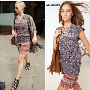 Ulla Johnson Simone silk boho mini dress size 2 EUC